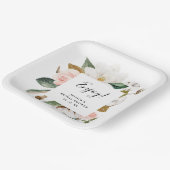 Magnolische Wasserfarbe Brautparty Pappteller (Gewinkelt)