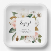 Magnolische Wasserfarbe Brautparty Pappteller (Vorderseite)