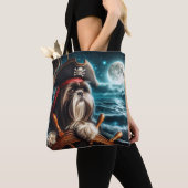 Magnum the Shih Tzu Pirate - Leinwand Tote Bag Tasche (Von Nahem)