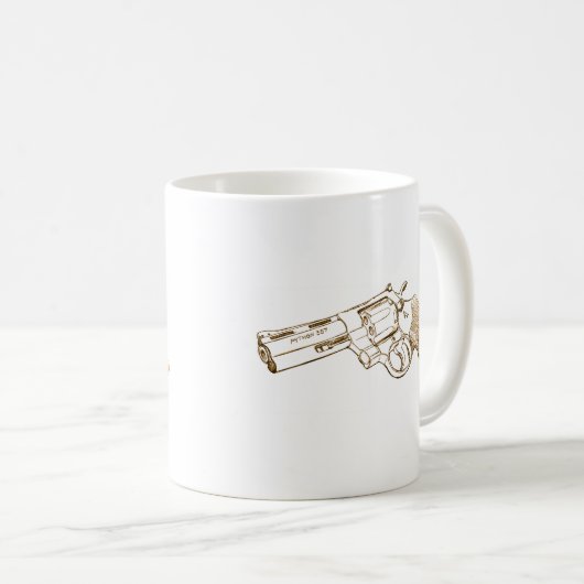 Magnumskizze der Colt-Pythonschlange 357 Kaffeetasse (VorderseiteRechts)