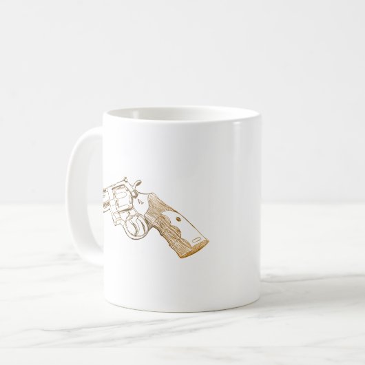 Magnumskizze der Colt-Pythonschlange 357 Kaffeetasse (Vorderseite Links)