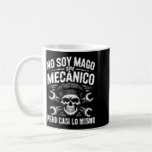 Mago Y Mecánico Funny Car Mechanic Skull Spanish V Kaffeetasse (Links)