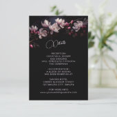 Magolia 3D Flower Black Floral Details Begleitkarte (Stehend Vorderseite)