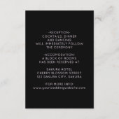 Magolia 3D Flower Black Floral Details Begleitkarte (Rückseite)