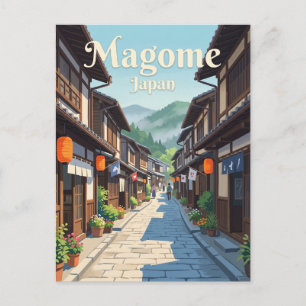 Magome-juku-Gasse Japan Postkarte