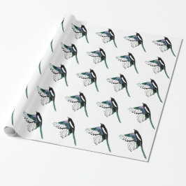 Magpie Bird im Dienste der Natur Geschenkpapier