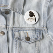 Magpie Bird mit Individuelle Name oder Text Button (Beispiel)