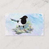 Magpie, Bird, Nature, Wildlife Business Card Visitenkarte (Rückseite)