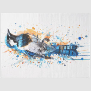 Magpie Bird Sienna Seidenpapier