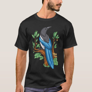 Magpie Bird Vogelbeobachter Bird sieht Niedlich Bi T-Shirt