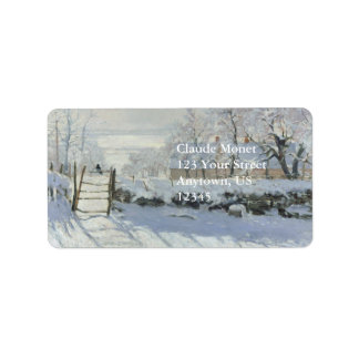 Magpie Claude Monet Adressaufkleber