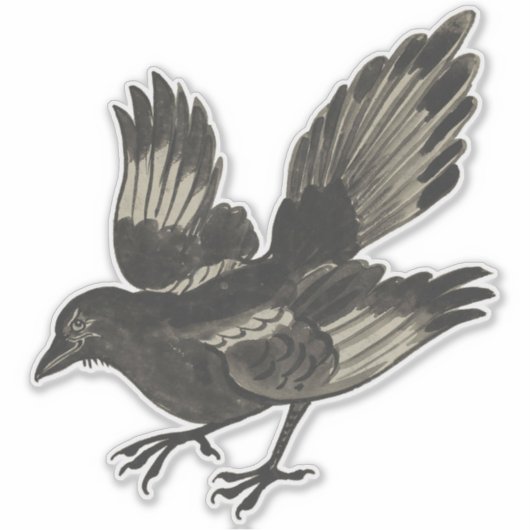 Magpie Custom-Cut Vinyl Sticker (Vorderseite)