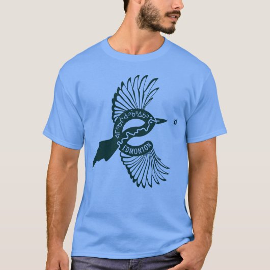 Magpie Edmonton City Bird T-Shirt (Vorderseite)