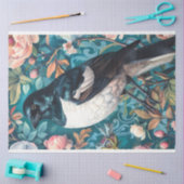 Magpie Elegance Floral Hintergrund Seidenpapier (Basteln)