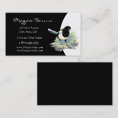 Magpie Farms Custom Bird Nature Business Card Visitenkarte (Vorne/Hinten)