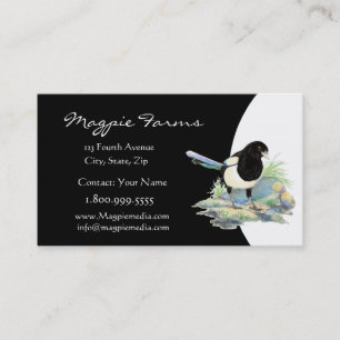 Magpie Farms Custom Bird Nature Business Card Visitenkarte