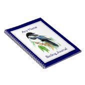 Magpie für benutzerdefinierte Vogelbeobachtungen Notizblock (Rechte Seite)