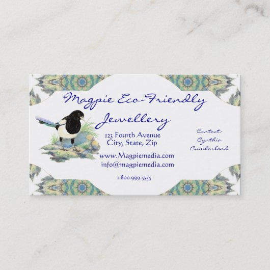 Magpie Jewele Business Card Visitenkarte (Vorderseite)
