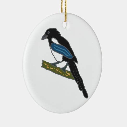 Magpie Keramik Ornament (Rechts)