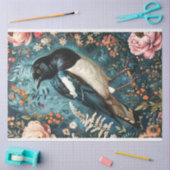 Magpie Mural Tapestes Decoupage Seidenpapier (Basteln)