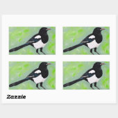 Magpie Painting Rechteckiger Aufkleber (Blatt)