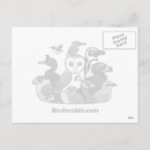 Magpie Santa Feiertagspostkarte (Rückseite)