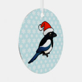 Magpie Santa Ornament Aus Metall (Vorderseite Rechts)