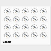 Magpie-Sticker Runder Aufkleber (Blatt)