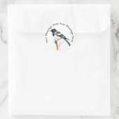 Magpie-Sticker Runder Aufkleber (Tasche)