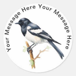 Magpie-Sticker Runder Aufkleber