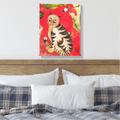 Magpie und Tiger-Kunst Leinwanddruck (Insitu (Schlafzimmer))