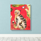 Magpie und Tiger-Kunst Leinwanddruck (Insitu (Holzboden))