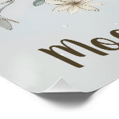 Magpie-Vogel-Baby schläft auf dem Mond Poster (Ecke)