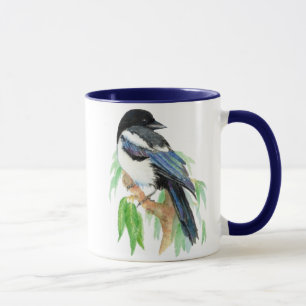 Magpie, Vogel, Garten, Natur, Wildnis Tasse