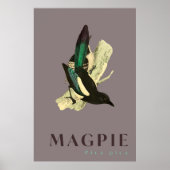 Magpie Vogel Vintage Poster (Vorne)