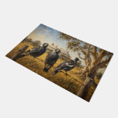 Magpies in the outback fußmatte (Schrägansicht)