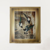 Magpies Rund um eine tote Capercaillie Wandteppich (Vorderseite)