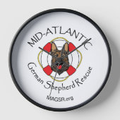 MAGSR-Logo-Wanduhr Uhr (Vorderseite)