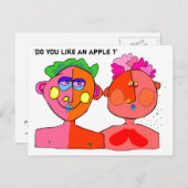 "Magst du einen Apfel?" Postkarte (Vorne/Hinten)