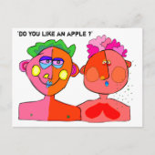 "Magst du einen Apfel?" Postkarte (Vorderseite)