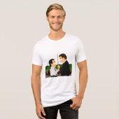 "Magst du Fisch?" Tri-Blend Shirt (Vorderseite voll)