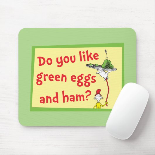 Magst du grüne Eier mit Schinken? Mousepad (Mit Mouse)