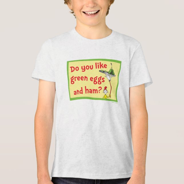 Magst du grüne Eier mit Schinken? Tri-Blend Shirt (Vorderseite)