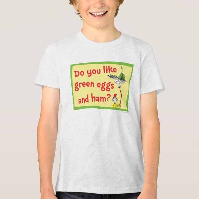 Magst du grüne Eier mit Schinken? Tri-Blend Shirt (Vorderseite)