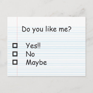 Magst du mich? postkarte