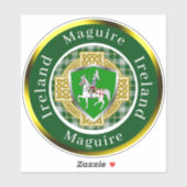 Maguire Shield & Celtic Cross Personalisiert Aufkleber (Blatt)