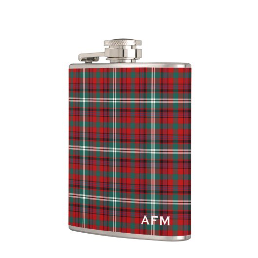 Maguire Tartan Monogram, hell rot und grün Kariert Flachmann (Links)