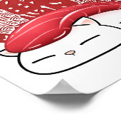 Maguro Tuna Sushi Cat Poster (Ecke)