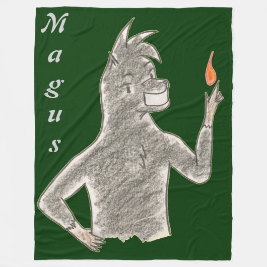 Magus (mit Namen) Fleecedecke (Vorderseite)
