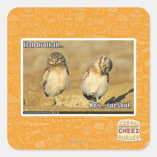 Mah Brothah Quadratischer Aufkleber (Vorderseite)